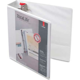 Cardinal Brands Inc 26300 Cardinal® XtraLife ClearVue Non-Stick Locking Slant-D Ring Binder, 1", White image.