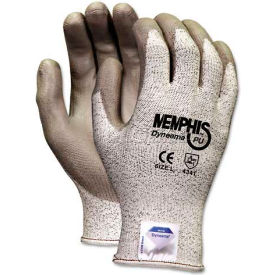 Mcr Safety 9672L Memphis 9672L Memphis Dyneema Polyurethane Gloves, Large, White/Gray image.
