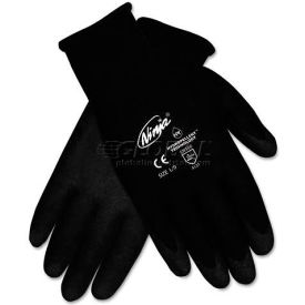 MCR Safety  Ninja HPT PVC Coated Nylon Gloves, 15 Gauge, Medium, Black