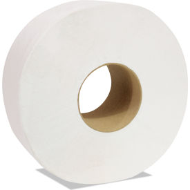 United Stationers Supply CSDB220 Cascades PRO Select Jumbo Roll Jr. Tissue, 2-Ply, White, 3-1/2 x 750 ft, 12 Rolls/Carton image.