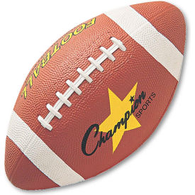 Champion Sports RFB3 Champion Sports RFB3 Rubber Sports Ball, For Football, Junior Size, Brown image.