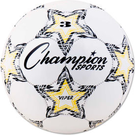 Champion Sports VIPER3 Champion Sports VIPER3 VIPER Soccer Ball, Size 3, White image.