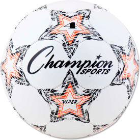 Champion Sports VIPER4 Champion Sports VIPER4 VIPER Soccer Ball, Size 4, White image.