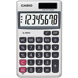 Casio® SL-300SV Handheld Calculator 8-Digit LCD