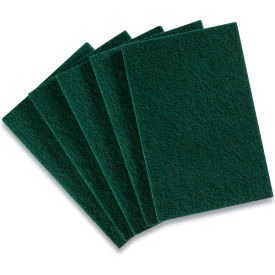 United Stationers Supply 24418463 Coastwide Professional™ Medium Duty Scouring Pads, Green, 10/Pack image.