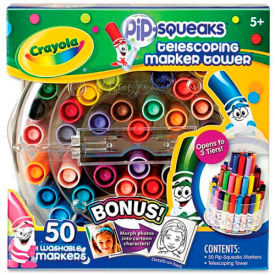 Crayola 588750 Crayola® Pip-Squeaks Telescoping Marker Tower, Assorted Colors, 50/Set image.