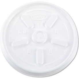 United Stationers Supply 10JL Dart® Vented Hot Drink Cup Lids For 10 oz Cups, White, Pack of 1000 image.