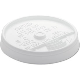 United Stationers Supply 10UL Dart® Sip Thru Lids For 10 oz to 12 oz Foam Cups, White, Pack of 1000 image.