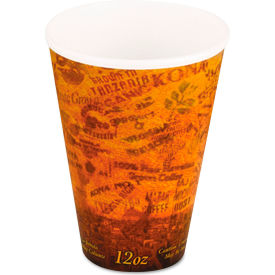 Fusion Escape Foam Hot/Cold Cups, 12 oz. Capacity, Brown/Black, 1000/Carton view 2