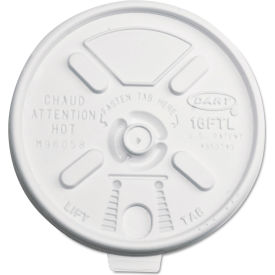 United Stationers Supply 16FTL Dart® Lift n Lock Hot Drink Cup Lids For 12 oz to 24 oz Cups, Translucent, Pack of 1000 image.