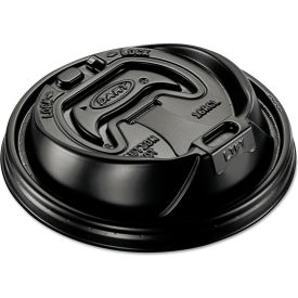 United Stationers Supply 16RCLBLK Dart® Optima® Reclosable Lid, Fits 12 oz to 24 oz Foam Cups, Pack of 1000 image.