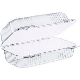 United Stationers Supply C35UT1 Dart® StayLock® Container, 9"L x 5-3/8"W x 3-1/2"H, Clear, Pack of 250 image.