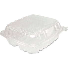 United Stationers Supply C90PST3 Dart® ClearPac® Container, 8-1/4"L x 8-1/4"W x 3"H, Clear, Pack of 250 image.