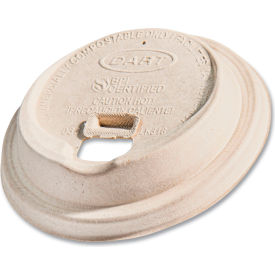 Fiber Hot Cup Lids, ProPlanet Seal, Fits 10 - 24 oz. Paper Cups, Tan, 1000/Carton view 2