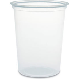 United Stationers Supply MN32-0100 Dart® Microgourmet Deli Container, 4-11/16"Dia. x 5-11/16"H, Clear, Pack of 500 image.
