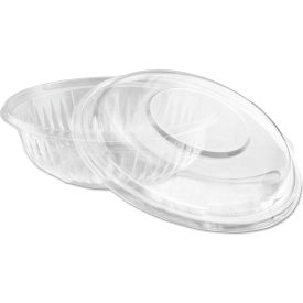 United Stationers Supply PET24BCD Dart® Presenta Bowls Plastic Bowl w/ Lid, 24 oz, 7-1/4" Dia. x 2-3/8"H, Clear, Pack of 252 image.
