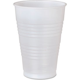 United Stationers Supply Y16T Dart® High-Impact Cold Drink Cups, 16 oz, Polystyrene, Translucent, Pack of 50 image.