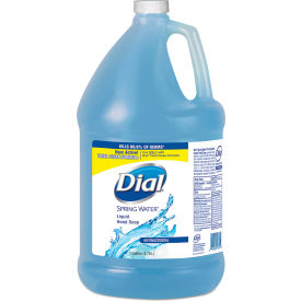 United Stationers Supply DIA15926 Dial® Antimicrobial Liquid Hand Soap, Spring Water Scent, 1 Gallon Bottle, 4/Case image.