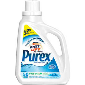 United Stationers Supply 10024200060401 Purex Free and Clear Laundry Detergent Liquid, 75 oz. Bottle, 6 Bottles - 2420006040 image.