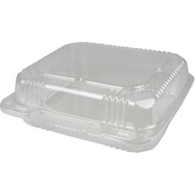 United Stationers Supply PXT880 Durable Packaging Plastic Container, 8-7/8"L x 8"W x 3"H, Clear, Pack of 250 image.