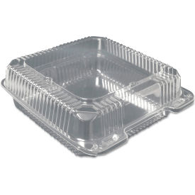 United Stationers Supply PXT900 Durable Packaging Plastic Container, 9"L x 8-5/8"W x 3"H, Clear, Pack of 200 image.
