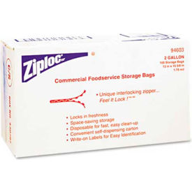 SC Johnson 682253 ZIPLOC® 2 Gallon Reclosable Bag with Write On Panel 1.75 Mil 100 Pack image.