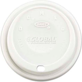 Dart DCC 16EL Dart® Cappuccino Dome Sipper Lids, Fits 12-24 Oz. Cups, White image.