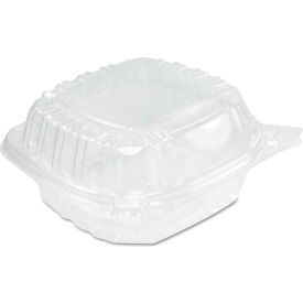 United Stationers Supply C53PST1 Hinged Lid Plastic Containers 5-1/3" x 5-3/8" x 2-5/8" 1 Compartment - 500 Pack image.