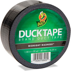 Shurtech 1265013 Duck® Colored Duct Tape, 1.88"W x 20 yds - 3" Core - Black image.
