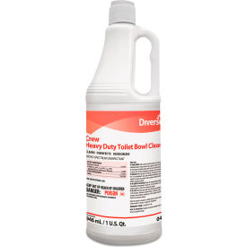 United Stationers Supply 4560 Diversey™ Crew Heavy Duty Toilet Bowl Cleaner, Minty, 32 oz. Squeeze Bottle, 12/Case image.