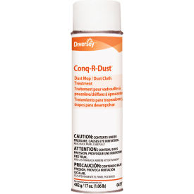 United Stationers Supply 904751 Diversey™ Conq-r-Dust Dust Mop/Dust Cloth Treatment, Amine Scent, 17oz Aerosol, 12/Case image.