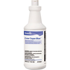 United Stationers Supply 94476081 Diversey™ Crew Super Blue Mild Acid Bowl Cleaner, Citrus, 32oz. Squeeze Bottle,12/Case image.