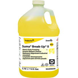 United Stationers Supply DVO95499058 Diversey Suma Break-Up II D3.5 Heavy-Duty Foaming Grease-Release Cleaner, 128 oz Bottle, 4/Carton image.