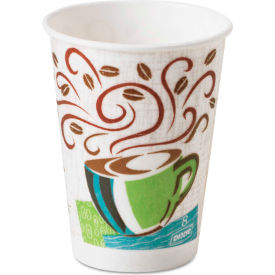 Dixie Food Service 5338CD Dixie® PerfecTouch® Hot Cups, Paper, 8 oz., Coffee Dreams Design, 50/Pack image.