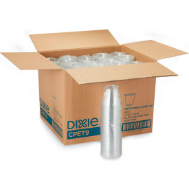 United Stationers Supply CPET9 Dixie® Squat PETE Plastic Drink Cups, 9 oz, Clear, Pack of 1000 image.