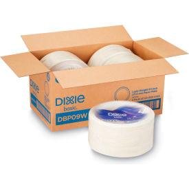 Paper Dinnerware Plates, 8-1/2" Dia., White, 125/Pack, 4 Packs/Carton view 2
