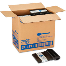 United Stationers Supply DUSST5 Dixie® SmartStock TriTower Dispensing System Teaspoons, Polystyrene, Black, Pack of 960 image.