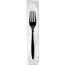 Dixie Food Service FH53C Dixie® DXEFH53C7,  Individually Wrapped Forks, Plastic, Black, 1000/Carton image.