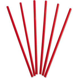United Stationers Supply GW104 Dixie® Polypropylene Wrapped Giant Straws, 10-1/4"L, Red, Pack of 1200 image.