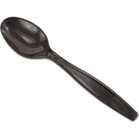 United Stationers Supply PTH53C Dixie® Individually Wrapped Heavyweight Teaspoons, Polypropylene, Black, Pack of 1000 image.