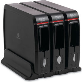 United Stationers Supply SSW3D85 Dixie® SmartStock Wrapped Cutlery Dispenser, Black image.