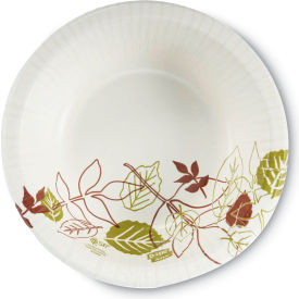 Pathways Heavyweight Paper Bowls, 20 oz. Capacity, 7-3/8" Diameter, White/Green/Burgundy, 125/Pack view 2