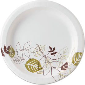United Stationers Supply UX9PATH Dixie® Pathways Paper Plates, Wise Size, 8-1/2" Dia., Green/Burgundy, Pack of 1000 image.
