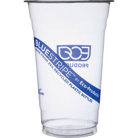 Eco-Products® BlueStripe 25% Cold Drink Cups 20 oz Clear/Blue Pack of 1000