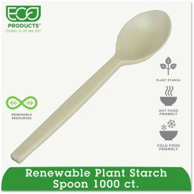 Eco Products EP-S003 Eco-Products® EP-S003, Teaspoon, Plantstarch (PSM), Cream, 1000/Carton image.