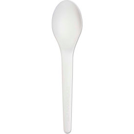 Eco Products EP-S013 Eco-Products® EP-S013, Spoon, PLA, Pearl White, 1000/Carton image.