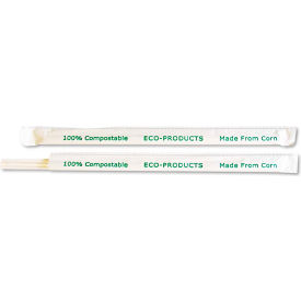 Eco Products EP-ST770 Eco-Products® PLA Straws, 7 3/4", Corn Plastic, Translucent, 9600/Carton image.