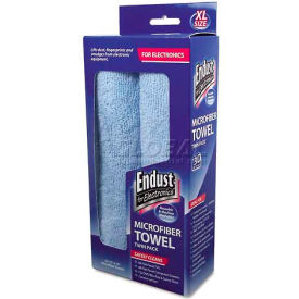 United Stationers Supply END11421*** Endust Microfiber Towels For Electronics, 2/Pack, Blue - END11421 image.