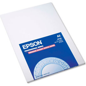 Epson America S041288 Premium Photo Paper, 11-3/4"x 16-1/2", White, 20 Sheets/Pack image.