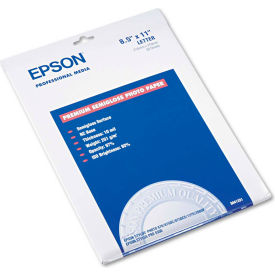 Epson America S041331 Premium Photo Paper, 8-1/2" x 11", White, 20 Sheets/Pack image.